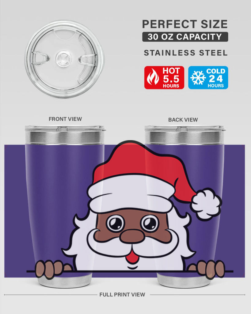 peekaboo black santa 19#- black men - boys- tumbler