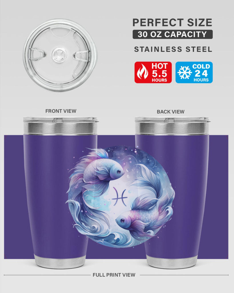 pisces 349#- zodiac- Tumbler