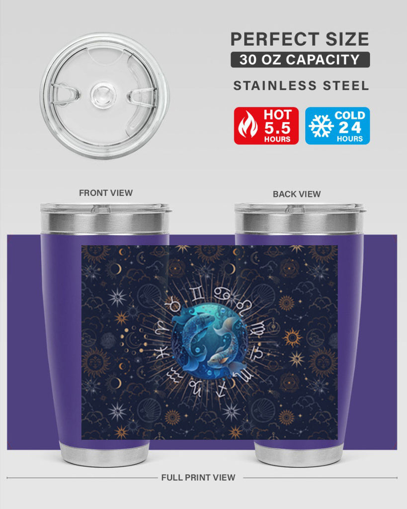 pisces Straight 366#- zodiac- Tumbler