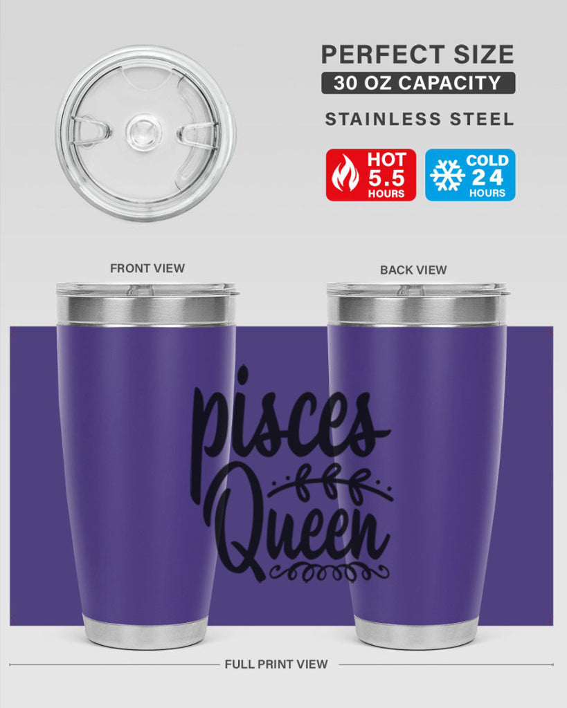 pisces queen 378#- zodiac- Tumbler