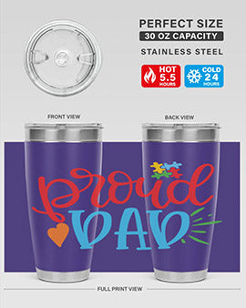 proud dad Style 36#- autism- Tumbler