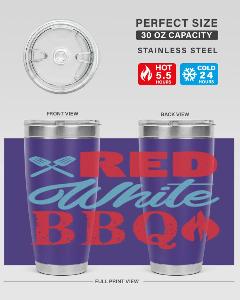 red white bbq 15#- bbq- Tumbler