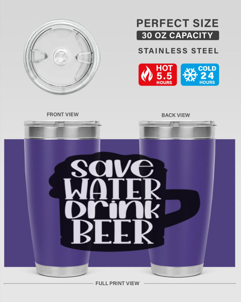 save water drink beer 23#- beer- Tumbler