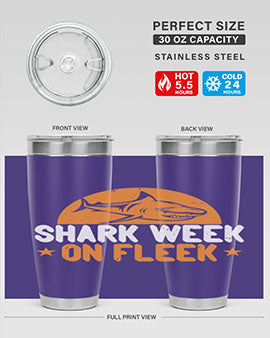 shark week on fleek Style 42#- shark  fish- Tumbler
