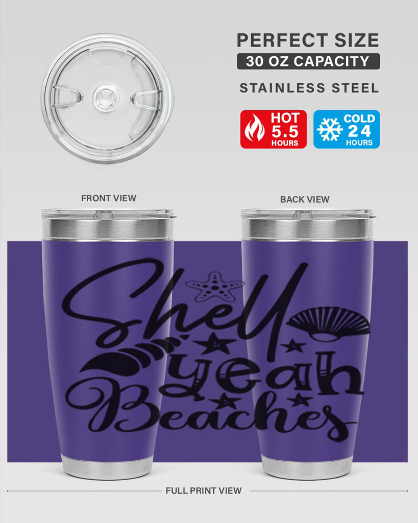 shell yeah beaches Style 75#- summer- Tumbler