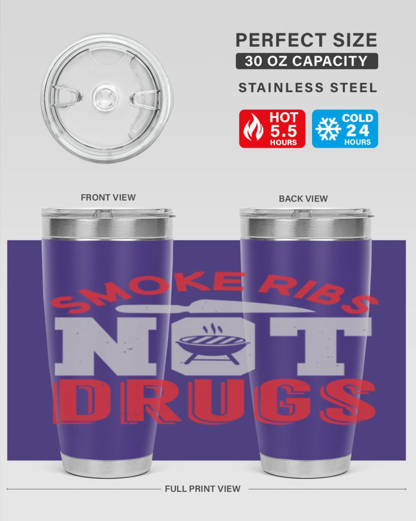 smok ribs not drugs 13#- bbq- Tumbler