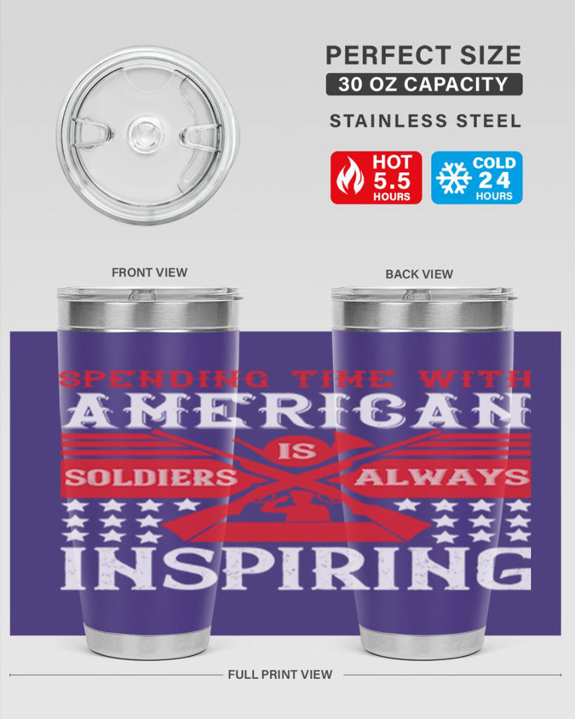 spending time with america’s soldiers is always inspiring 30#- Veterns Day- Tumbler