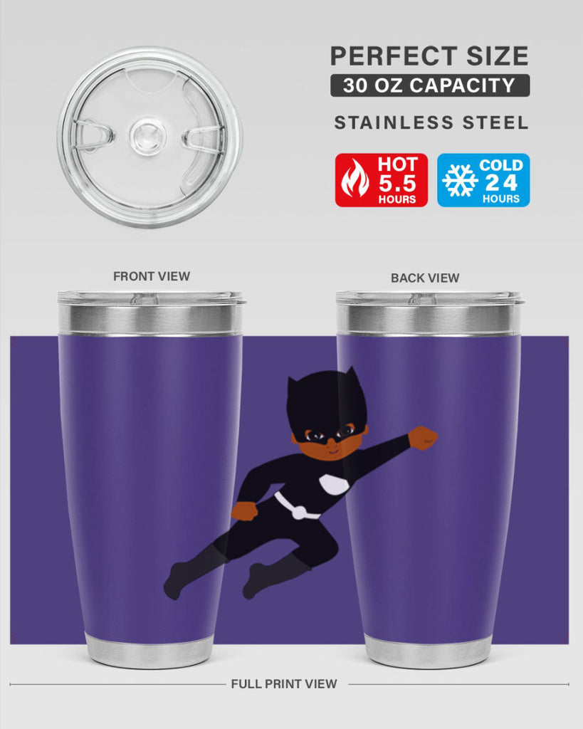 super kid 12#- black men - boys- tumbler