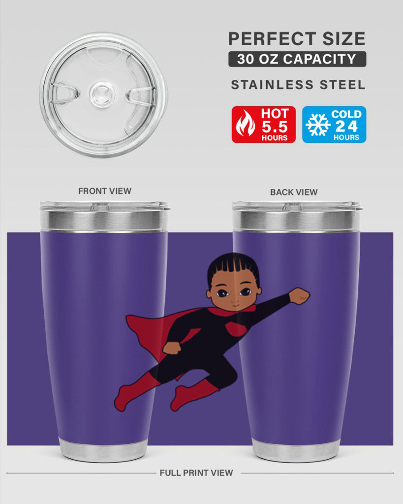 super kid 16#- black men - boys- tumbler