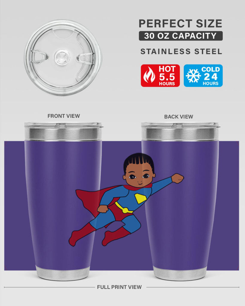 super kid 1#- black men - boys- tumbler