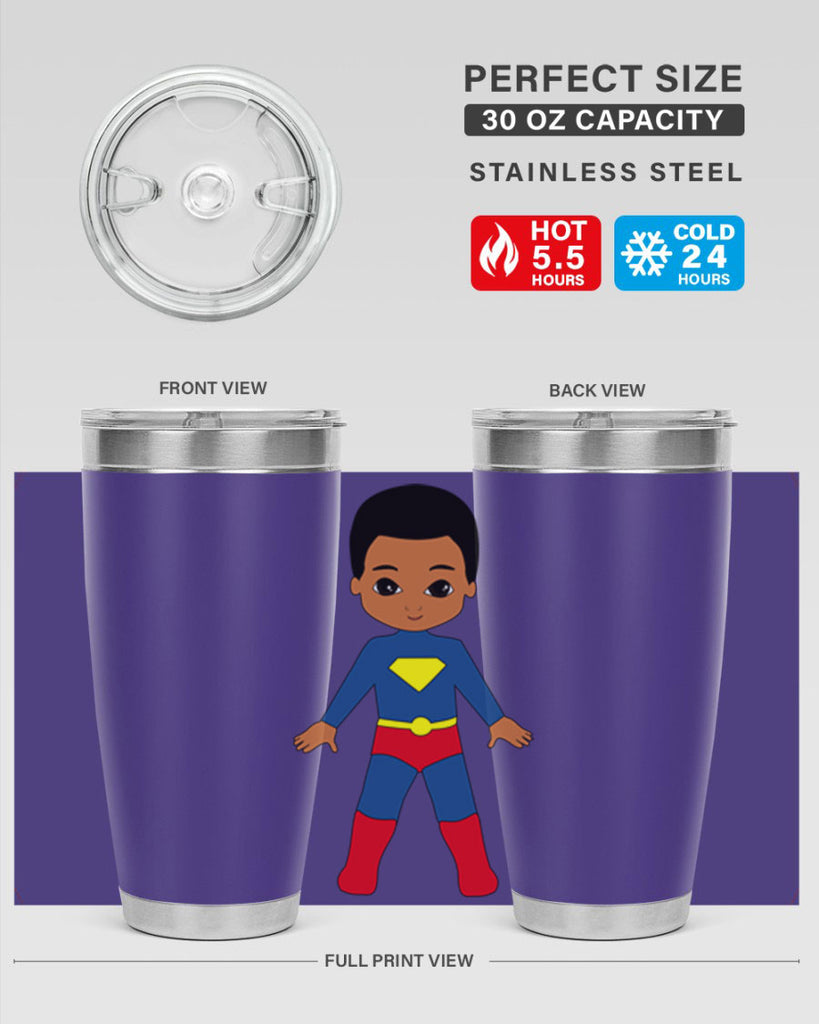 super kid 2#- black men - boys- tumbler