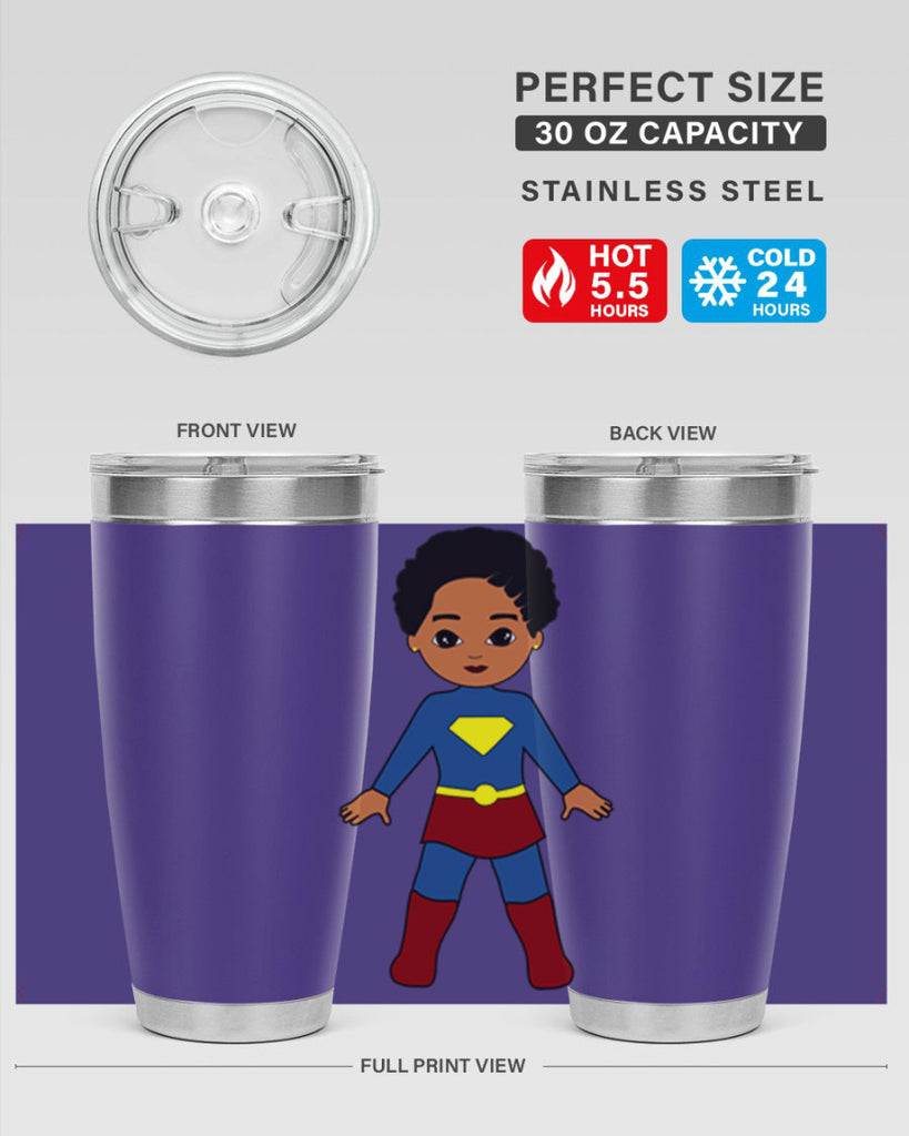 super kid 3#- black men - boys- tumbler