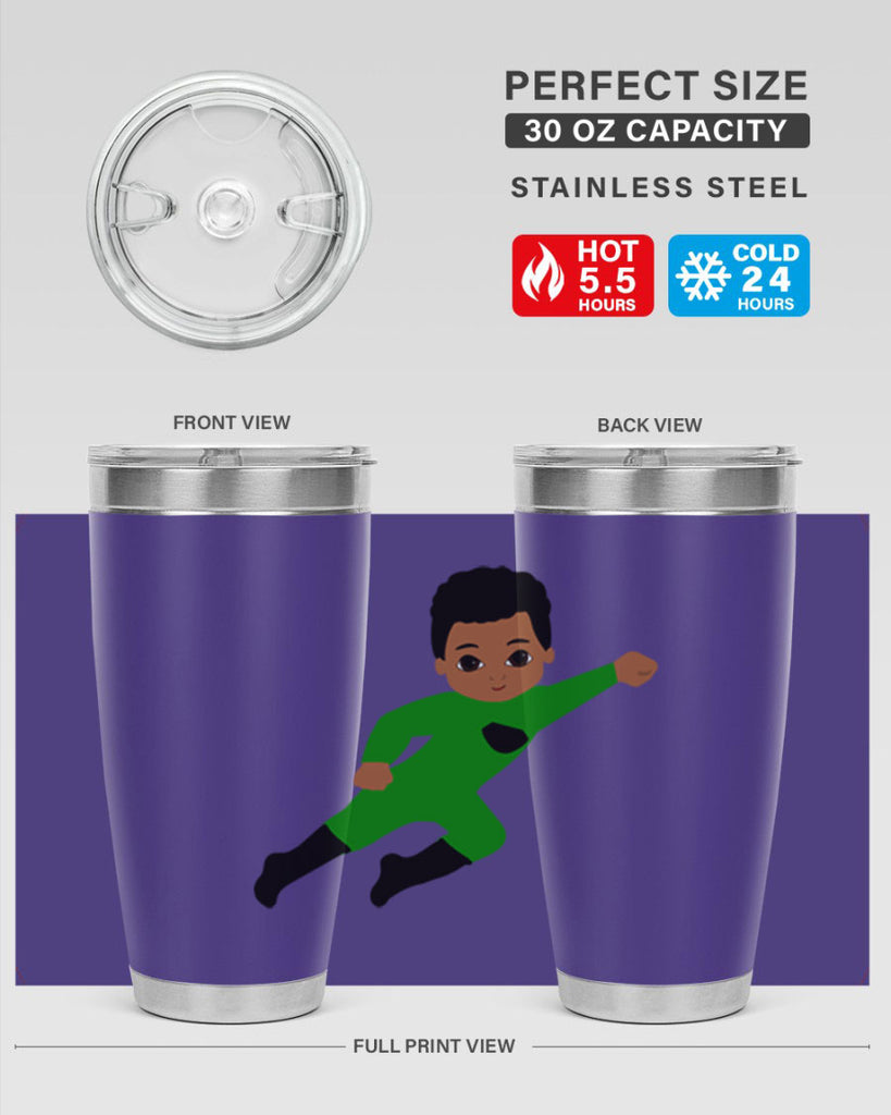 super kid 6#- black men - boys- tumbler