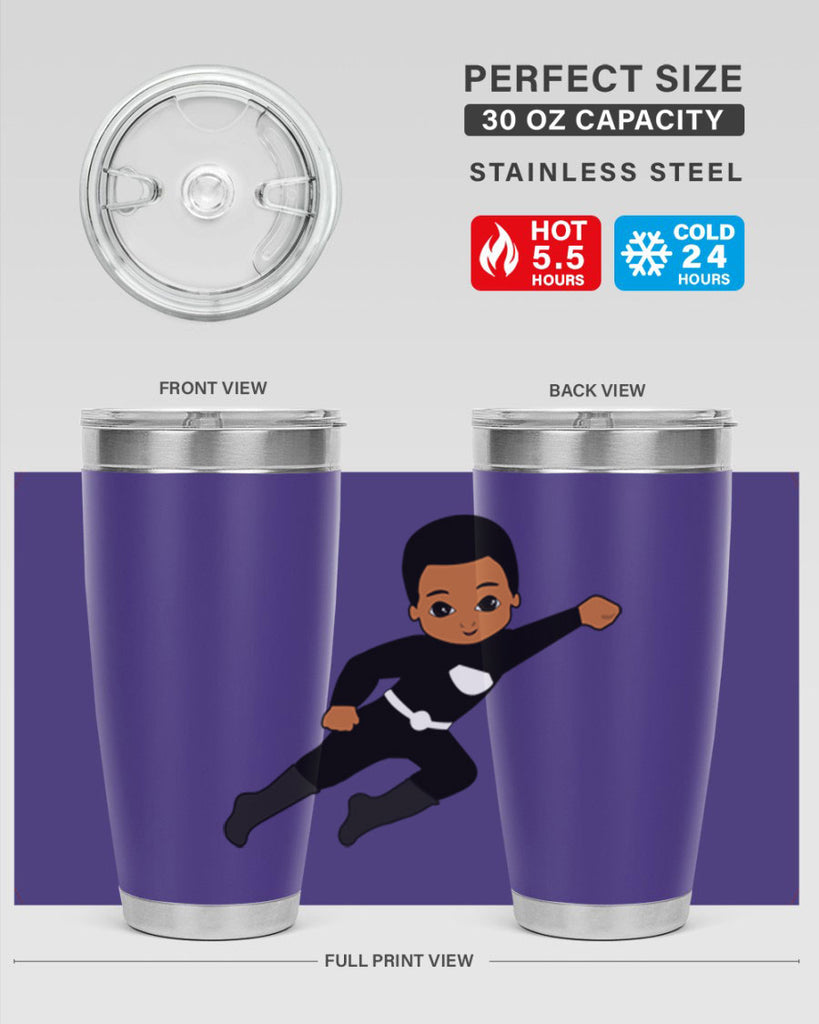 super kid 7#- black men - boys- tumbler