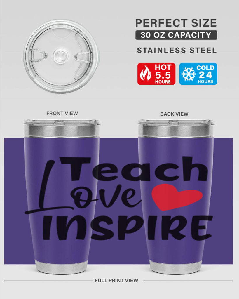 teach love inspre Style 146#- teacher- tumbler