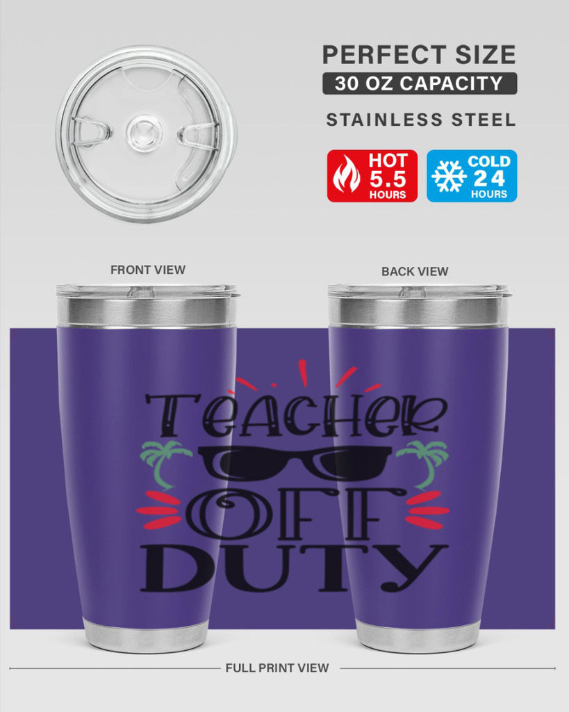 teacher off duty Style 142#- teacher- tumbler