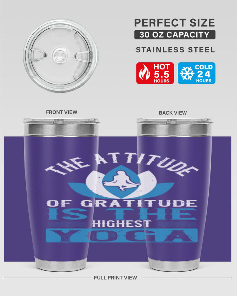 the attitude of gratitude is the highest yoga 66#- yoga- Tumbler