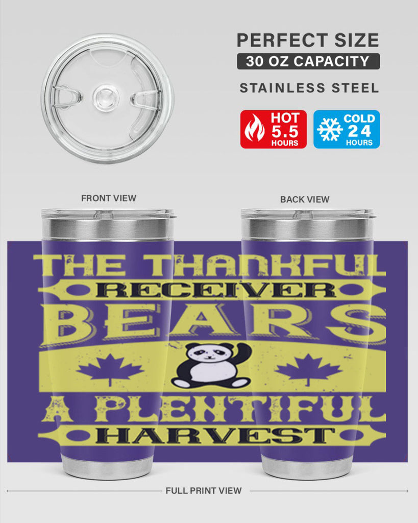 the thankful receiver bears a plentiful harvest 2#- thanksgiving- Tumbler