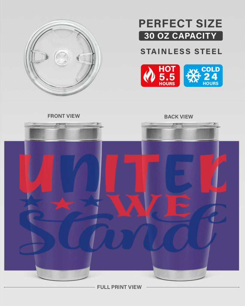 united we stand Style 75#- Fourt Of July- Tumbler