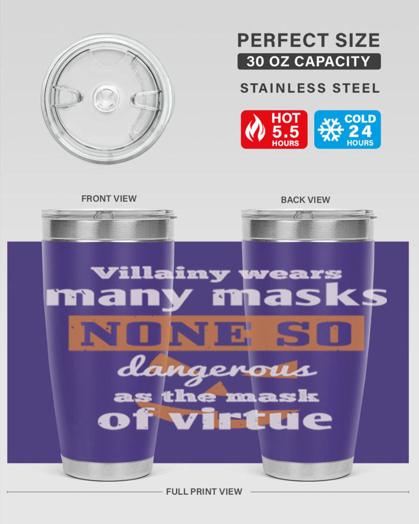 villainy wears many masks 124#- halloween- Tumbler