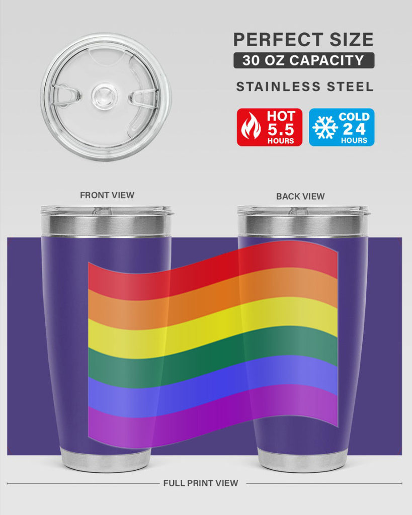wavy rainbow flag 1#- lgbt- Tumbler