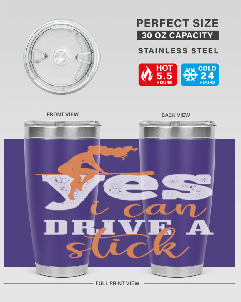 yesi can drive a stick 120#- halloween- Tumbler