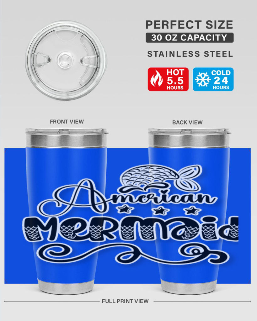 American Mermaid 15#- mermaid- Tumbler