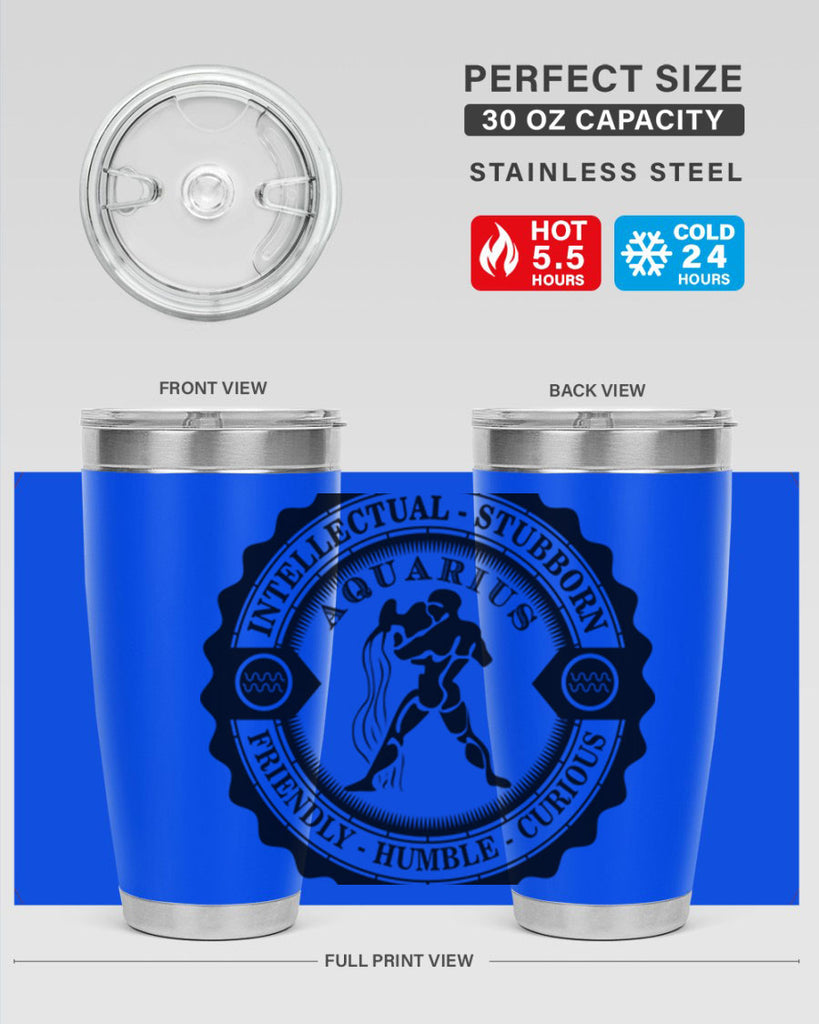 Aquarius balck 44#- zodiac- Tumbler