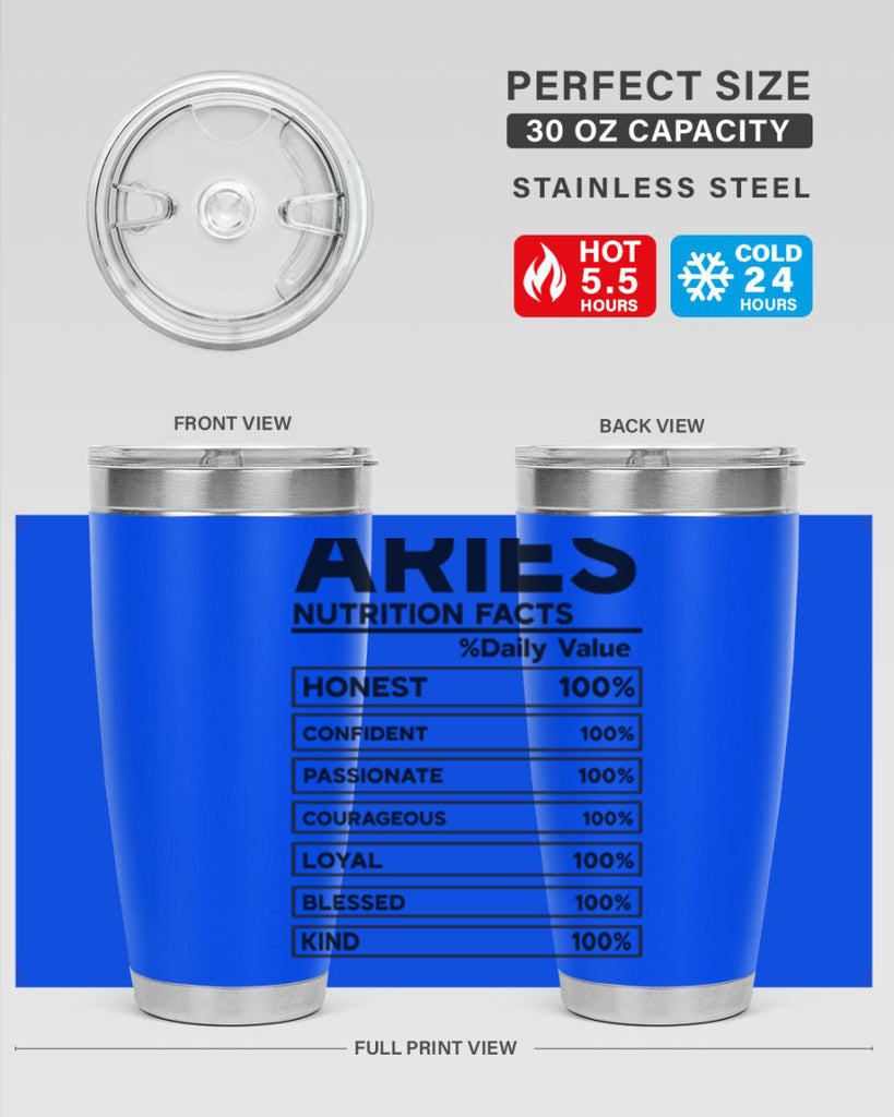Aries Nutrition Facts 97#- zodiac- Tumbler