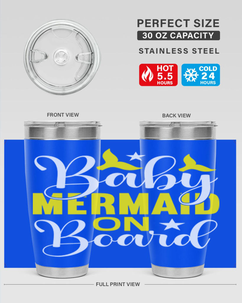 Baby Mermaid on Board 21#- mermaid- Tumbler