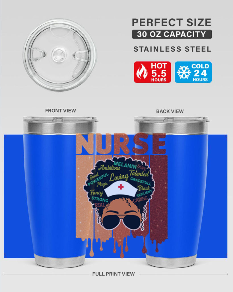 Black Nurse African Melanin Juneteenth 22#- Juneteenth- tumbler