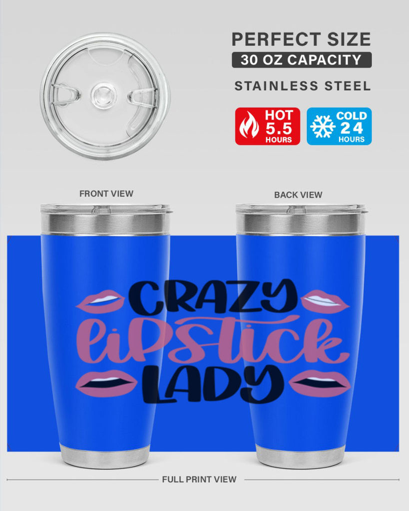 Crazy Lipstick Lady Style 107#- make up- Tumbler