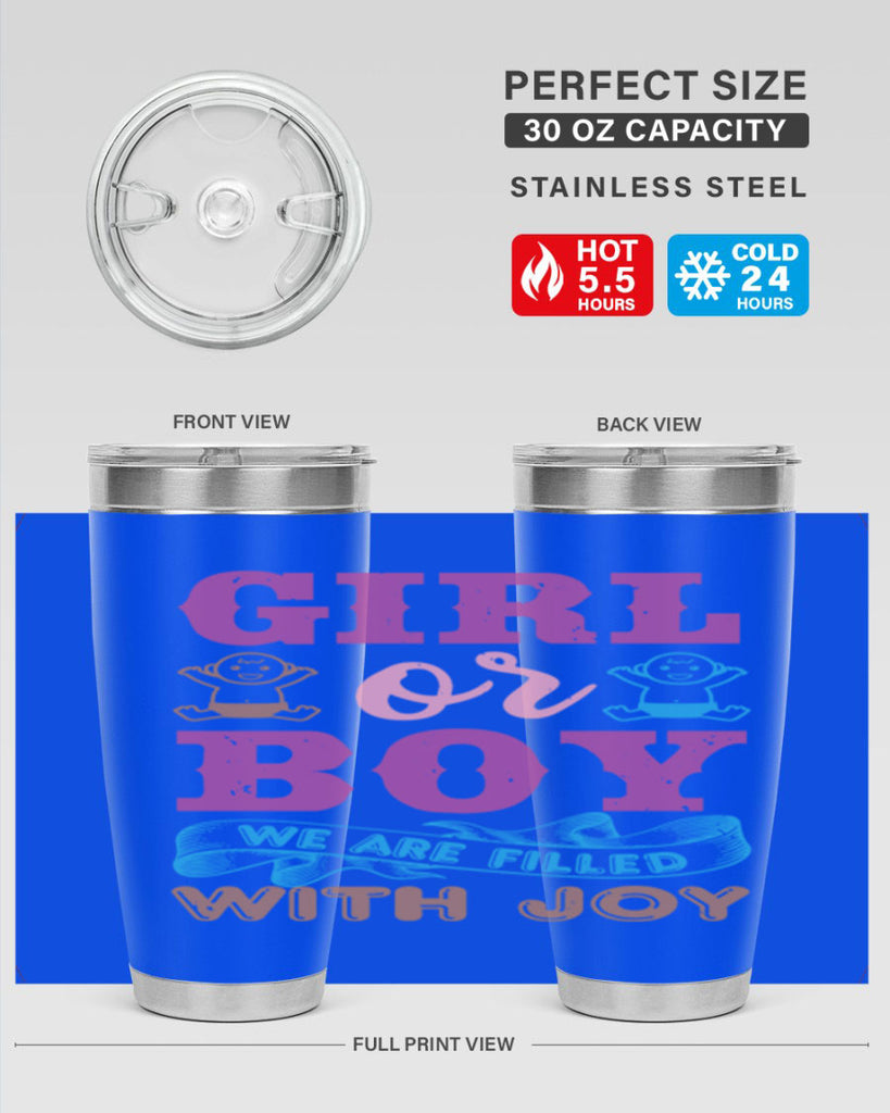 Girl or boy we are filled with joy Style 38#- baby shower- tumbler