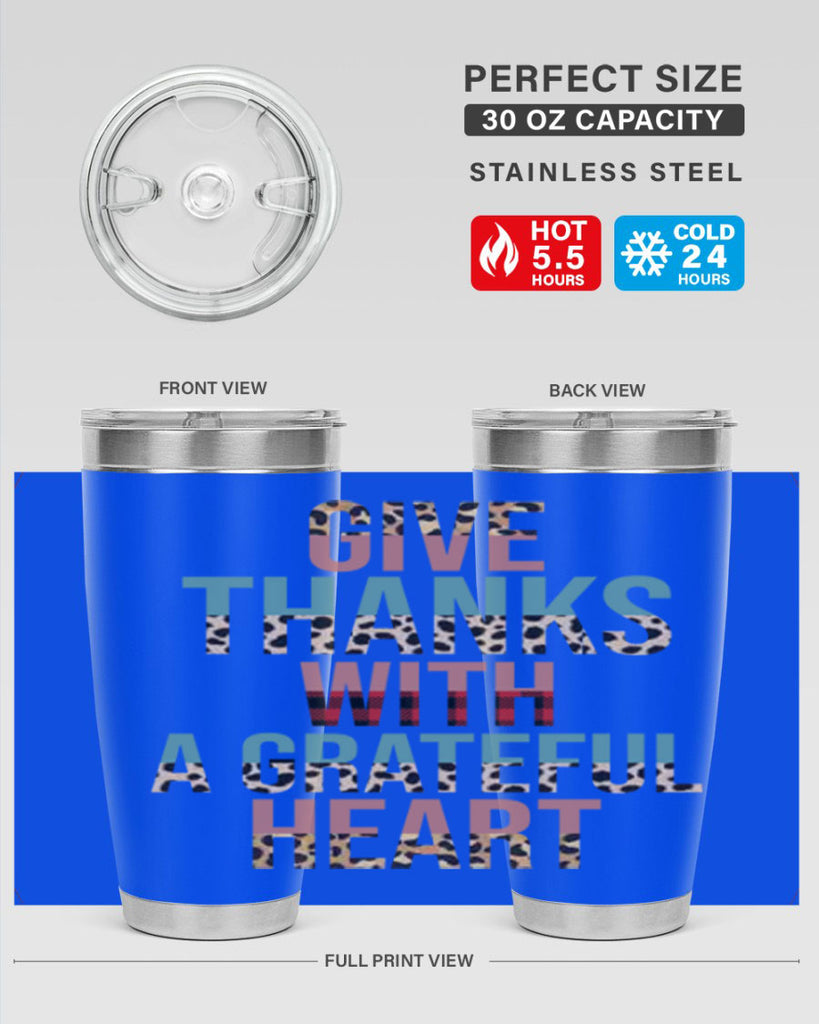 Give thanks with a grateful heart 195#- fall- Tumbler