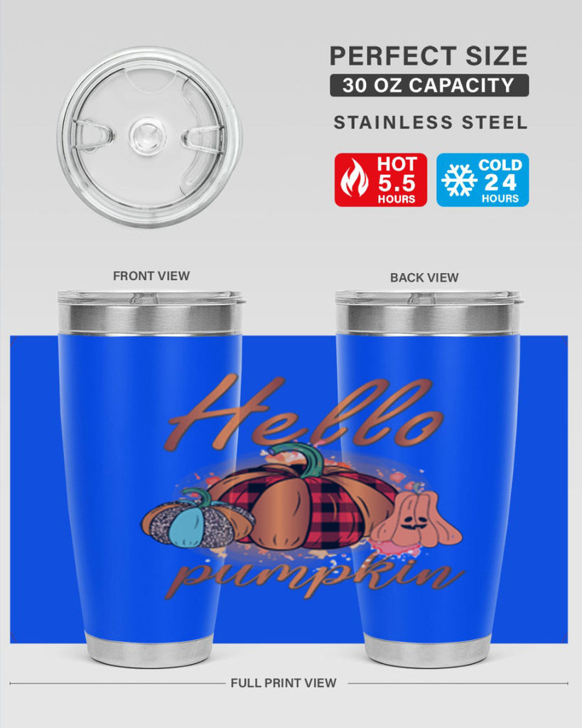 Hello Pumpkin 284#- fall- Tumbler