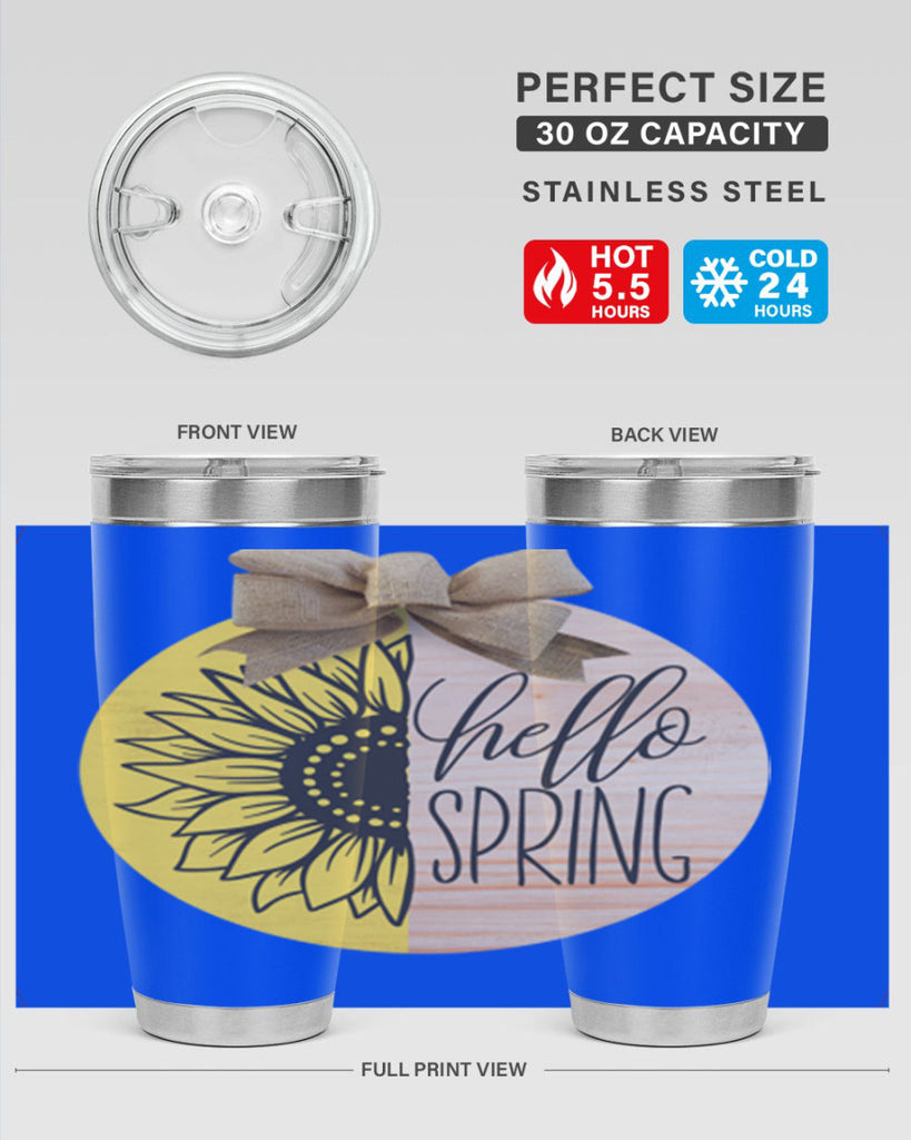 Hello spring half sunflower Mockup198#- spring- Tumbler