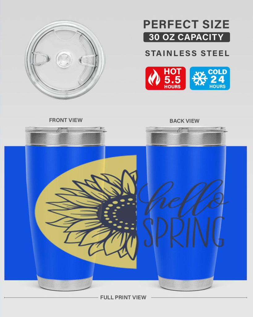 Hello spring half sunflower199#- spring- Tumbler