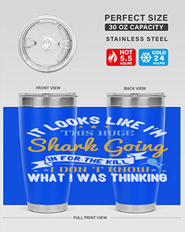 It looks like I’m this huge shark going in for the kill…I don’t know what I was thinking Style 60#- shark  fish- Tumbler