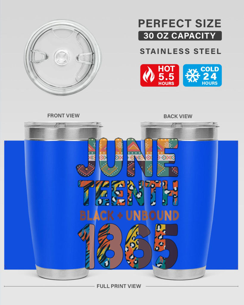 Juneteenth Black Unbound 1865 Png 33#- Juneteenth- tumbler