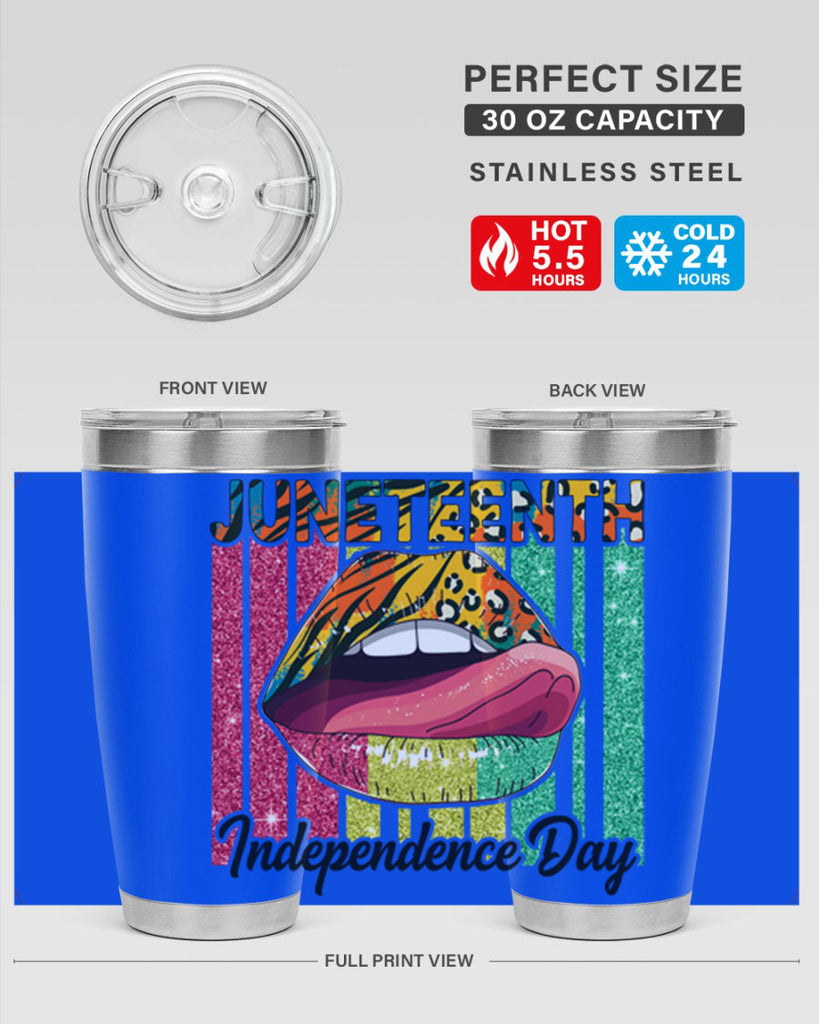 Juneteenth Independence Day Sexy Lip Png 11#- Juneteenth- tumbler