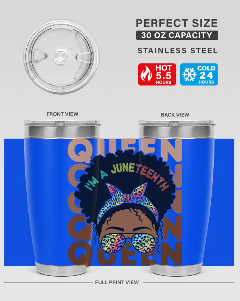 Juneteenth Queen Swag Black Melanin Png 26#- Juneteenth- tumbler