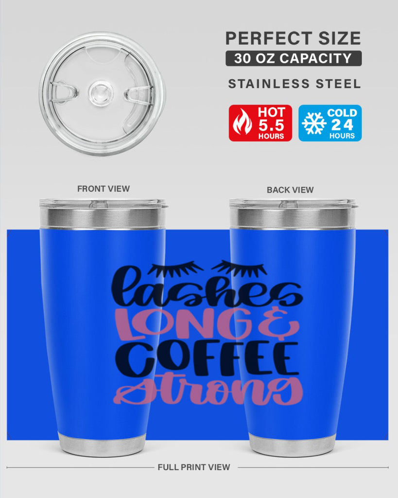 Lashes Long Coffee Strong Style 67#- make up- Tumbler