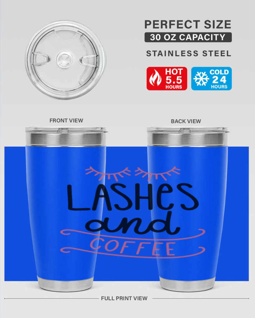 Lashes and Coffee Style 68#- make up- Tumbler