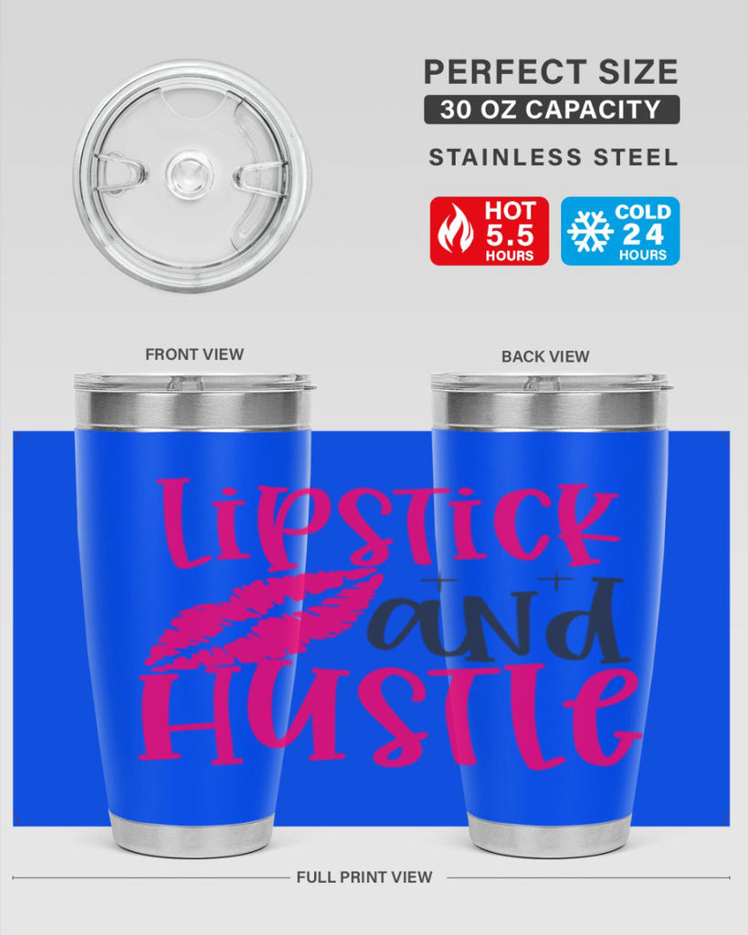 Lipstick and Hustle design Style 230#- make up- Tumbler