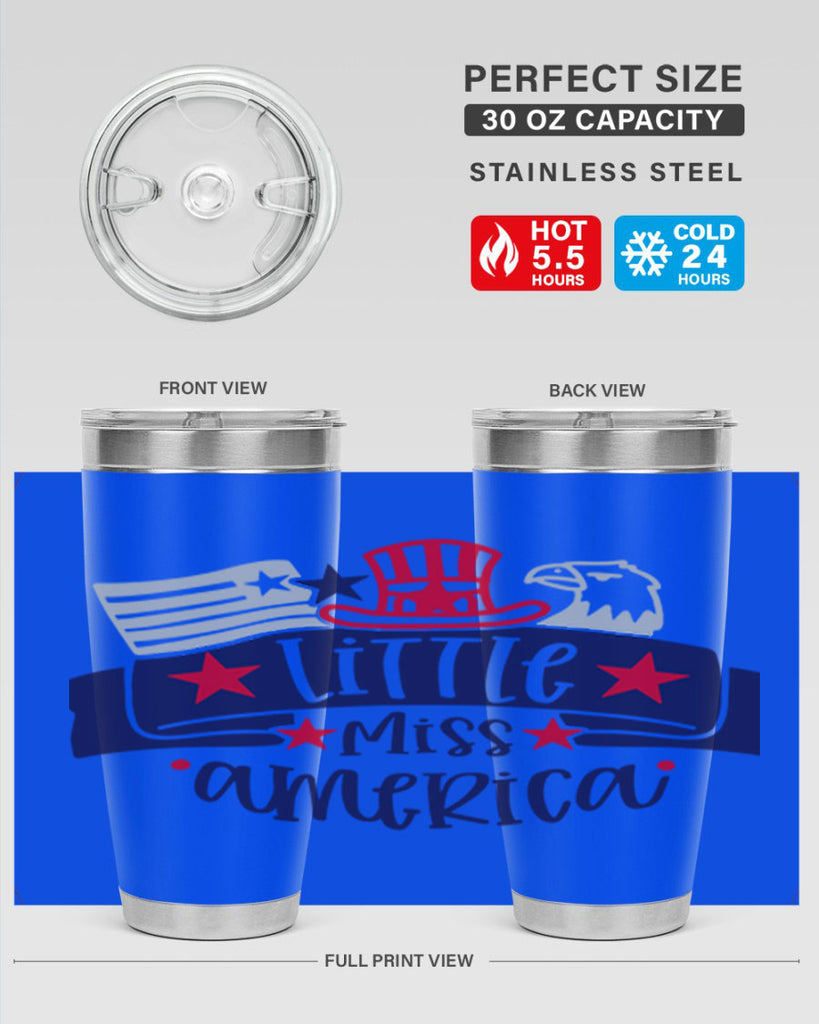Little Miss America Style 162#- Fourt Of July- Tumbler