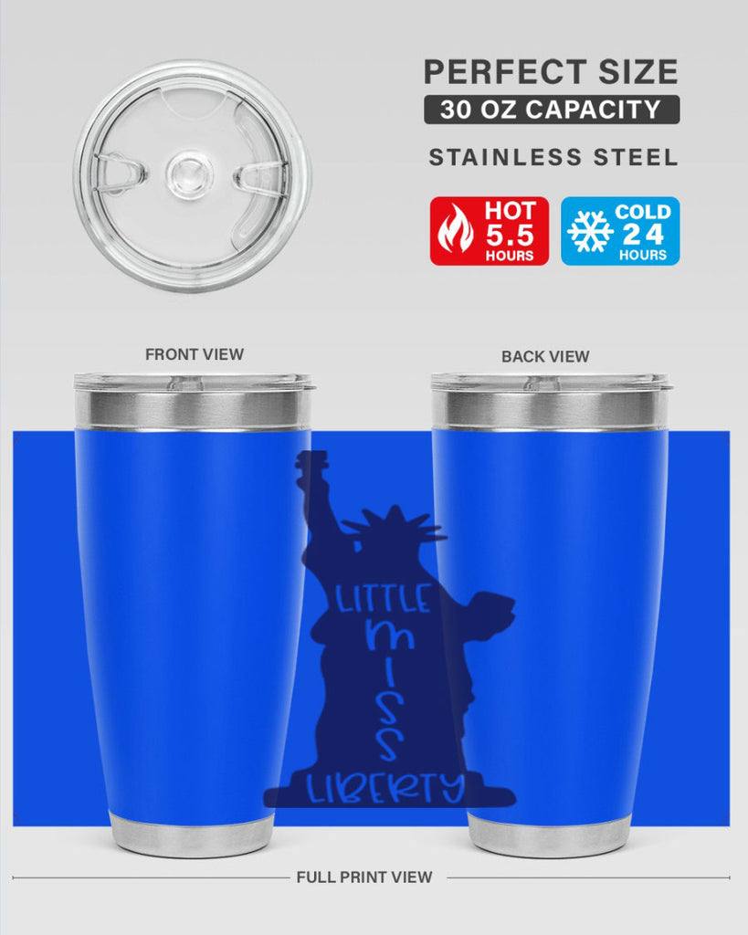 Little Miss Liberty Style 163#- Fourt Of July- Tumbler