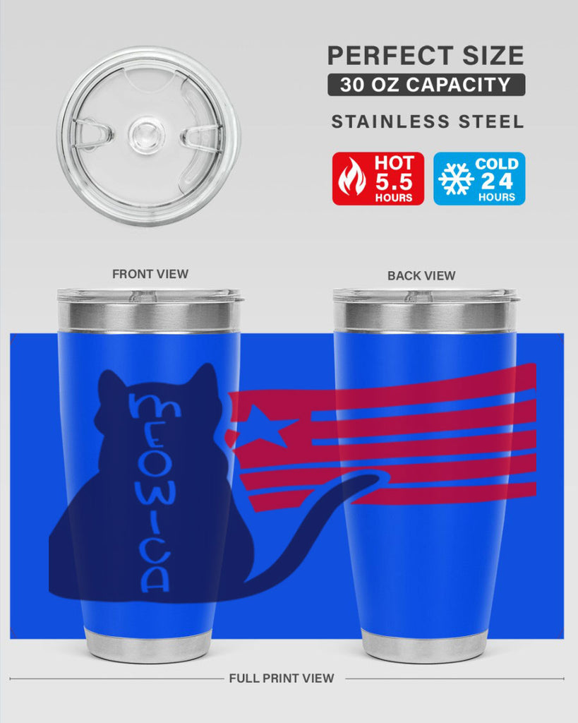 Meowica Style 166#- Fourt Of July- Tumbler