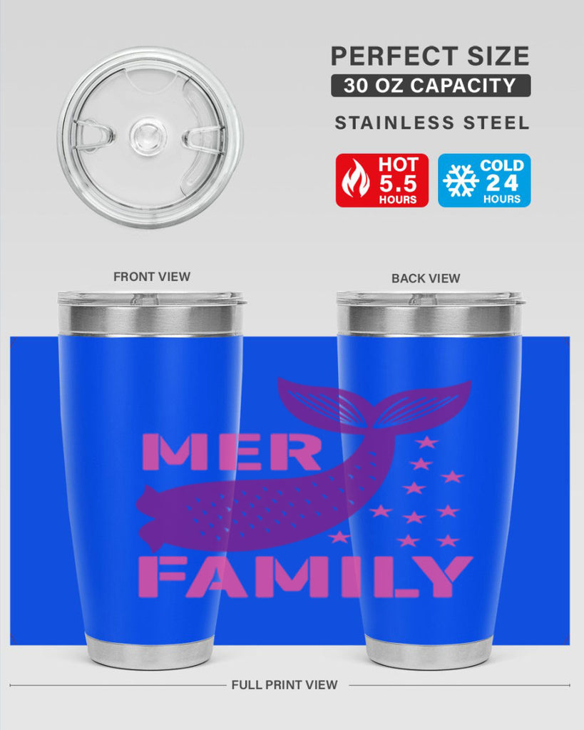 Mer Family 327#- mermaid- Tumbler