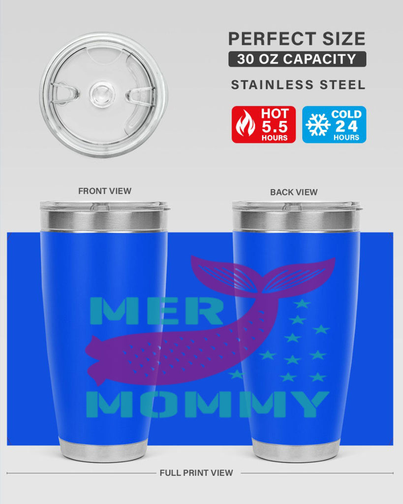 Mer Mommy 342#- mermaid- Tumbler