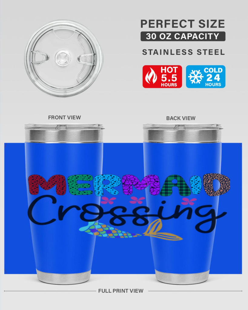Mermaid Crossing 399#- mermaid- Tumbler